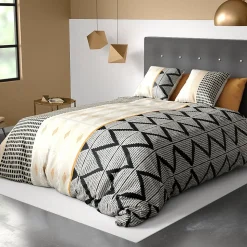 Housse de couette 260x240 MADI + 2 taies coton 57 fils