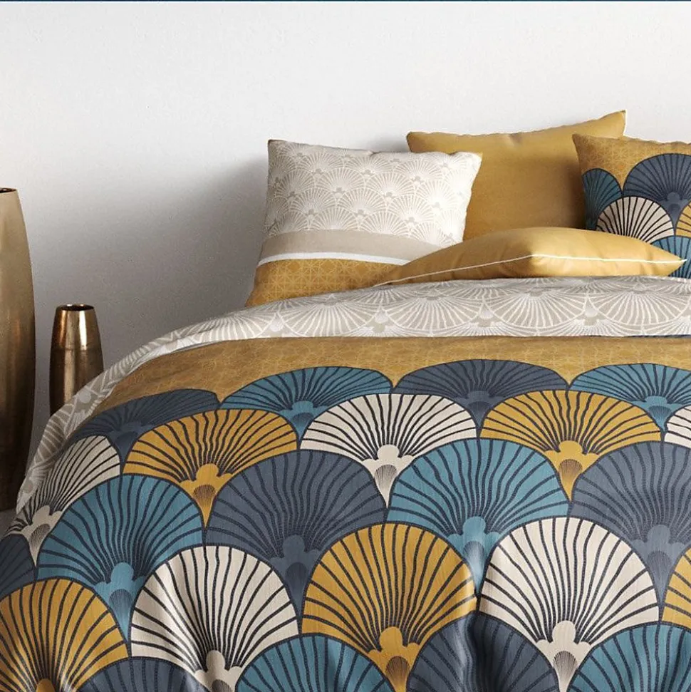 Housse de couette 240x220 Maka + 2 taies coton 57 fils