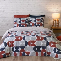 Housse de couette 260x240 MOON + 2 taies coton 57 fils