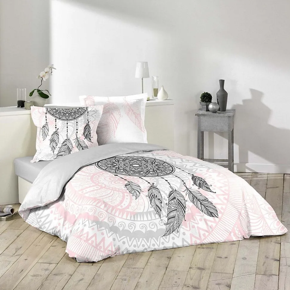 Housse de couette 220x240 Namaste + 2 taies 100% coton