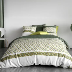 Housse de couette 260x240 NAYAA + 2 taies coton 57 fils