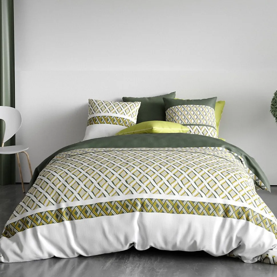 Housse de couette 260x240 NAYAA + 2 taies coton 57 fils