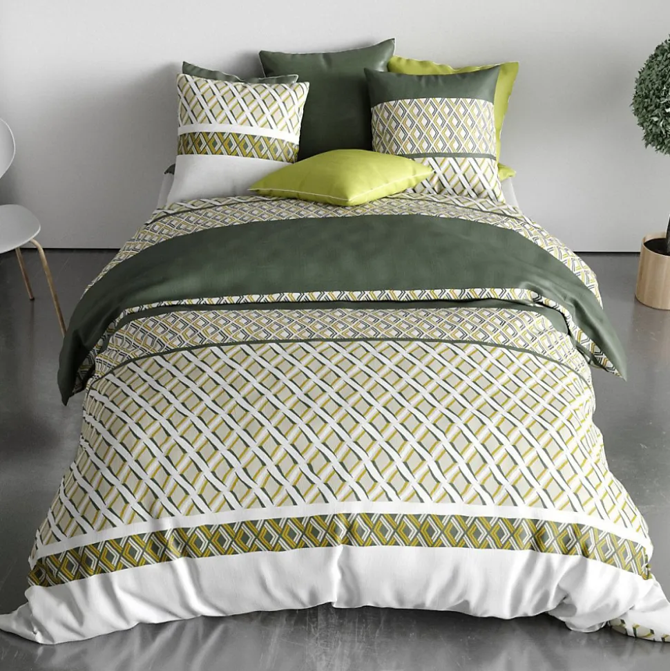 Housse de couette 260x240 NAYAA + 2 taies coton 57 fils