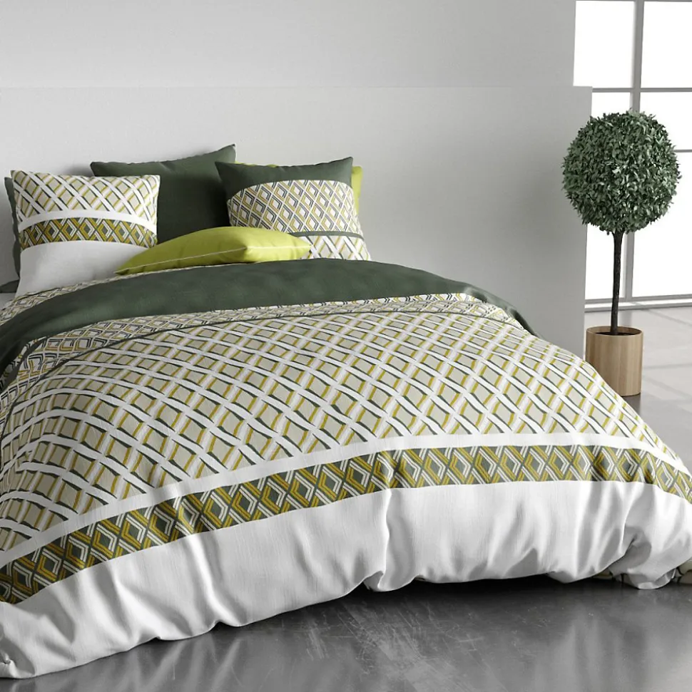 Housse de couette 260x240 NAYAA + 2 taies coton 57 fils