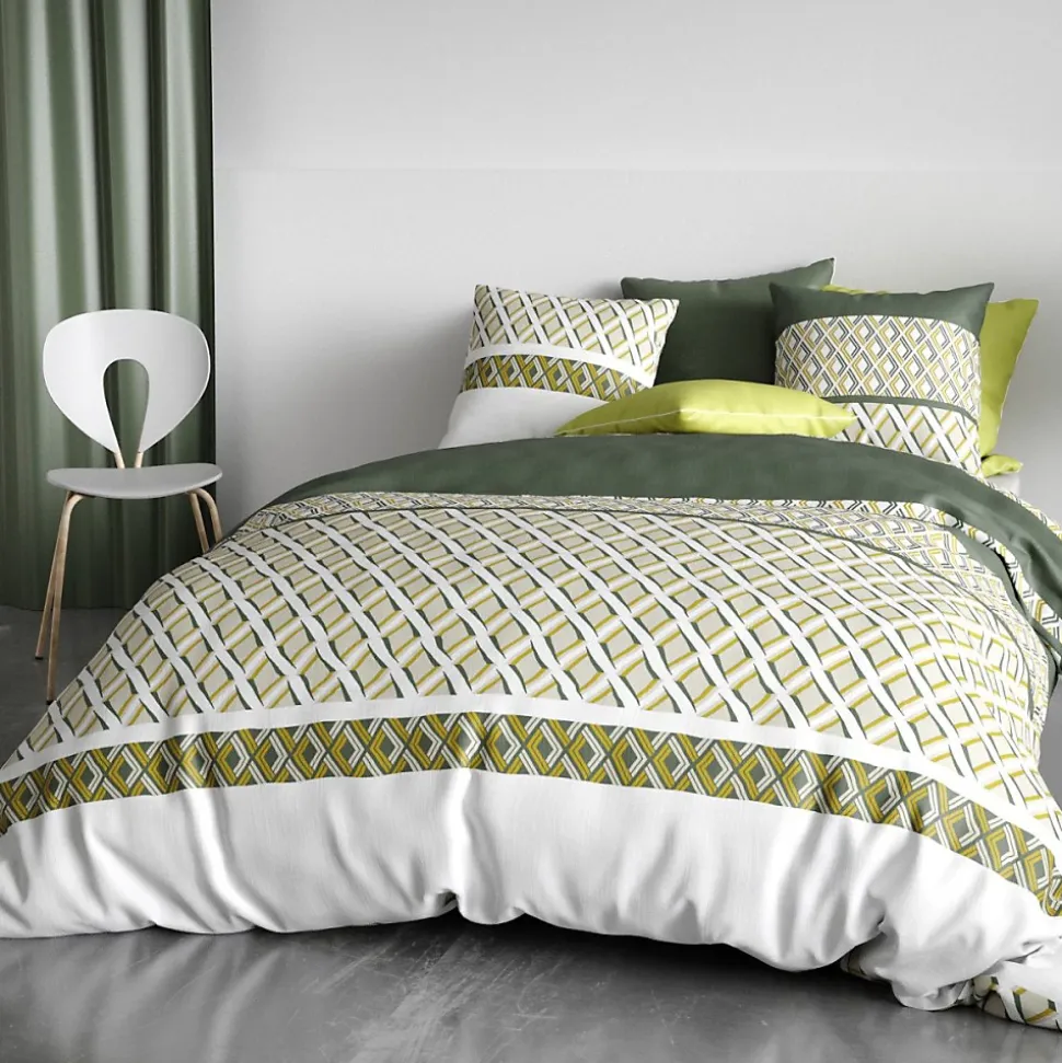 Housse de couette 260x240 NAYAA + 2 taies coton 57 fils