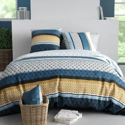 Housse de couette 240x220 OSIS + 2 taies coton 57 fils