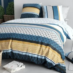 Housse de couette 240x220 OSIS + 2 taies coton 57 fils