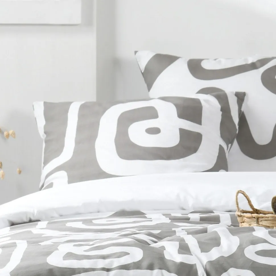 Housse de couette 240x220 PINTO + 2 taies coton 57 fils