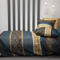 Housse de couette 240x220 Qobe + 2 taies coton 57 fils