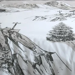 Housse de couette 260x240 REFUGE + 2 taies coton 57 fils