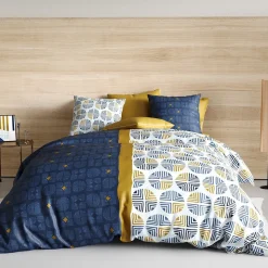 Housse de couette 240x220 Sirius + 2 taies coton 57 fils