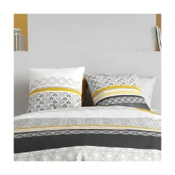 Housse de couette 260x240 SPIRA + 2 taies coton 57 fils