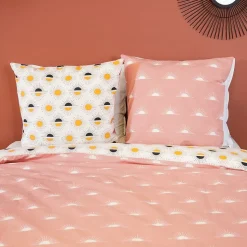 Housse de couette 260x240 TERRAMEA + 2 taies 100% coton adouci 57 fils/cm2