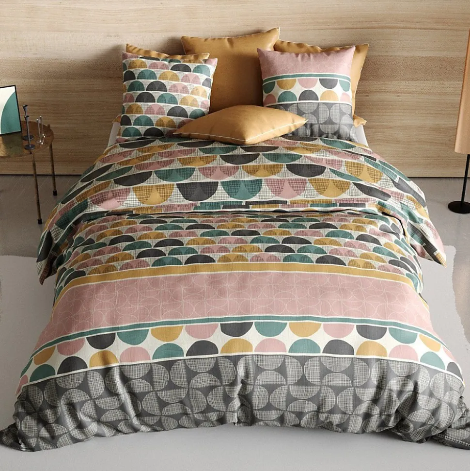 Housse de couette 240x220 Thanos + 2 taies coton 57 fils