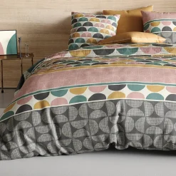 Housse de couette 240x220 Thanos + 2 taies coton 57 fils