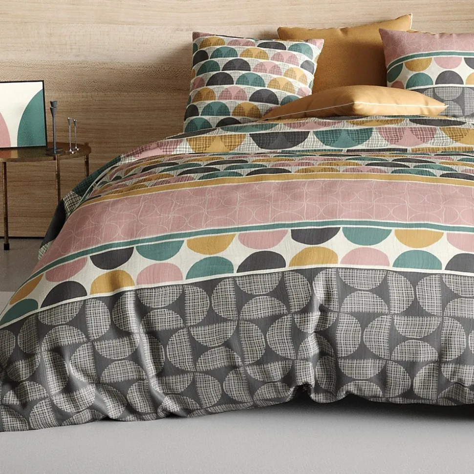 Housse de couette 240x220 Thanos + 2 taies coton 57 fils