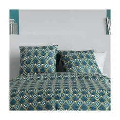 Housse de couette 260x240 TRISKA + 2 taies coton 57 fils