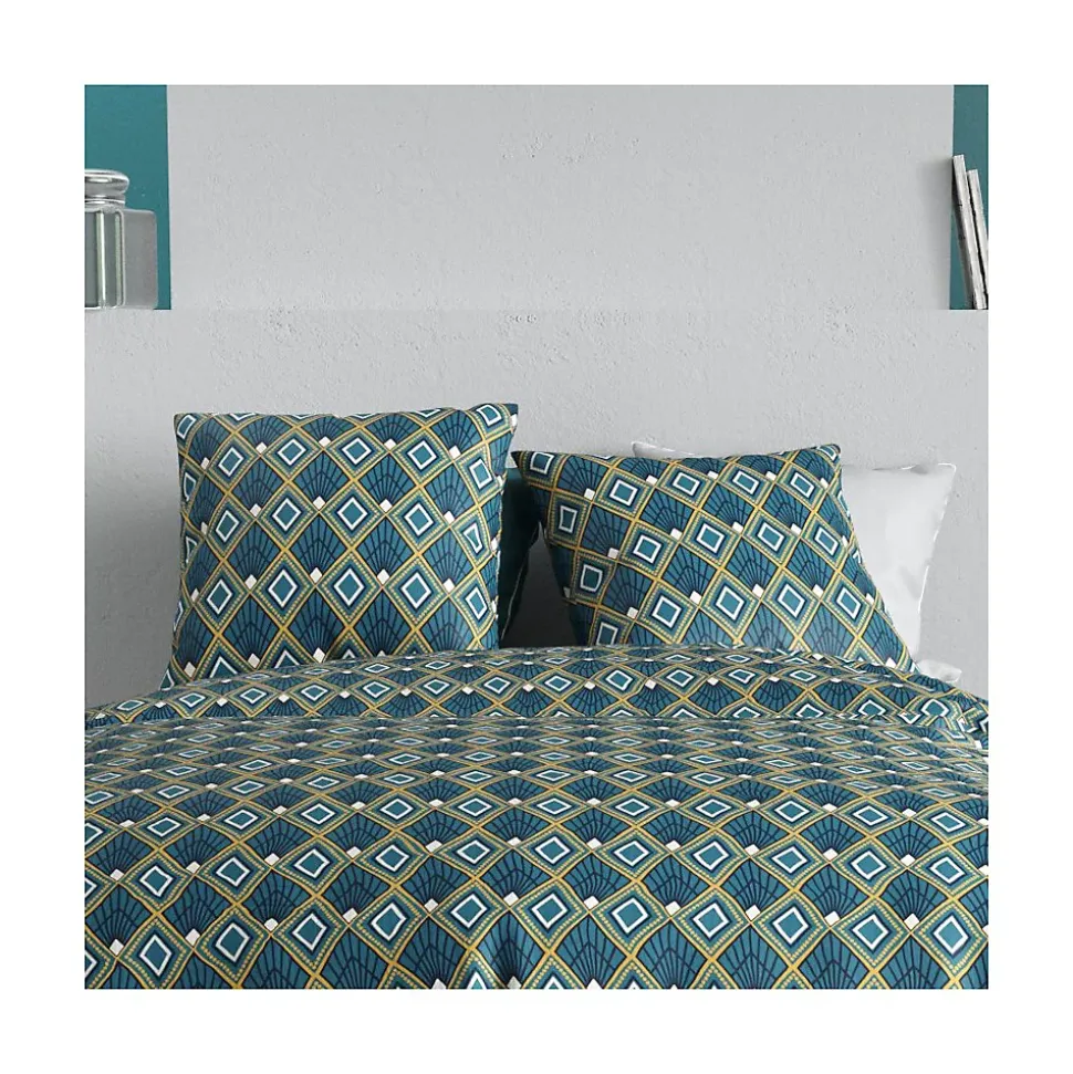 Housse de couette 260x240 TRISKA + 2 taies coton 57 fils