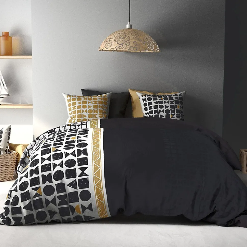 Housse de couette 240x220 Union + 2 taies coton 57 fils