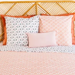 Housse de couette 240x220 VOLEA + 2 taies 100% coton adouci 57 fils/cm2