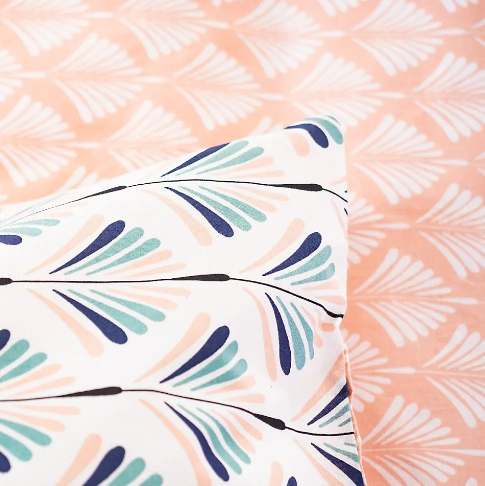 Housse de couette 240x220 VOLEA + 2 taies 100% coton adouci 57 fils/cm2