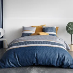 Housse de couette 260x240 ZANTE + 2 taies coton 57 fils