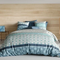 Housse de couette 240x220 ZIRCON + 2 taies coton 57 fils