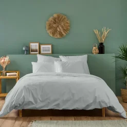 Housse de couette 240x260cm Parure Gris Clair COTON