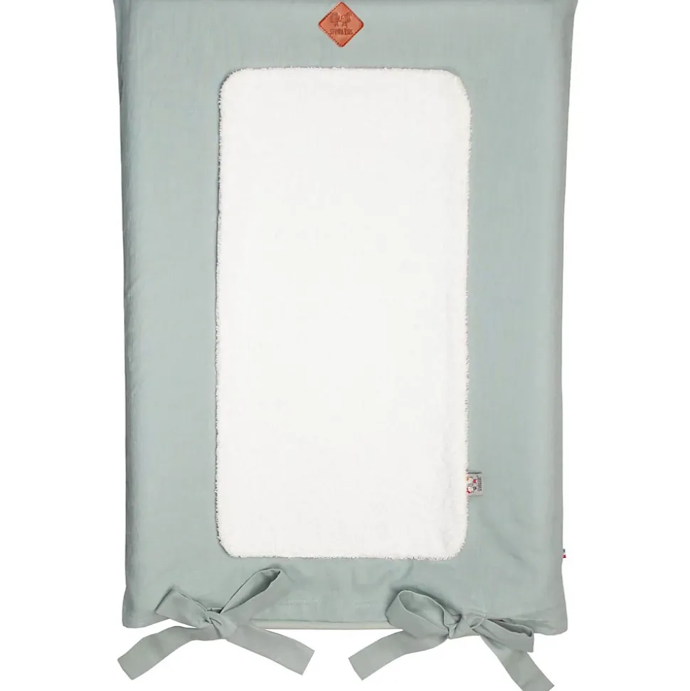 Housse de matelas à langer en Lin Lavé