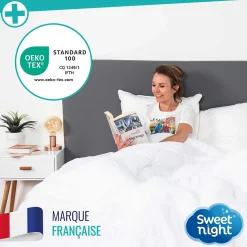 Housse intégrale matelas - Anti-Punaise de lit - Fermeture à glissière - Sans traitement chimique - Ep. Jusqu'à 25 cm