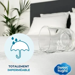 Housse intégrale matelas imperméable - Anti-Punaise de lit et Anti-acariens - Sans traitement chimique - Ep. jusqu'à 25 cm