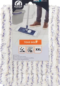 Housse pour balai plat XXL coton tous sols Elephant Maxiplan