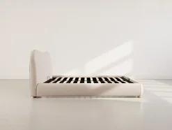 Hugo - lit coffre - 160x200 cm - en velours texturé - Best Mobilier