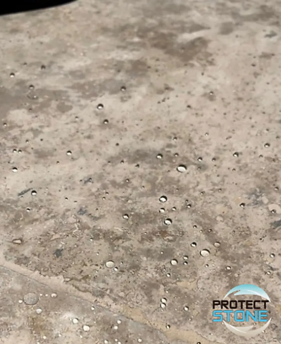 Hydrofuge Travertin & Terrasse - Imperméabilisant Oléofuge Pierre Naturelle, Béton Protection Longue Durée Int/Ext 5L (100m²)