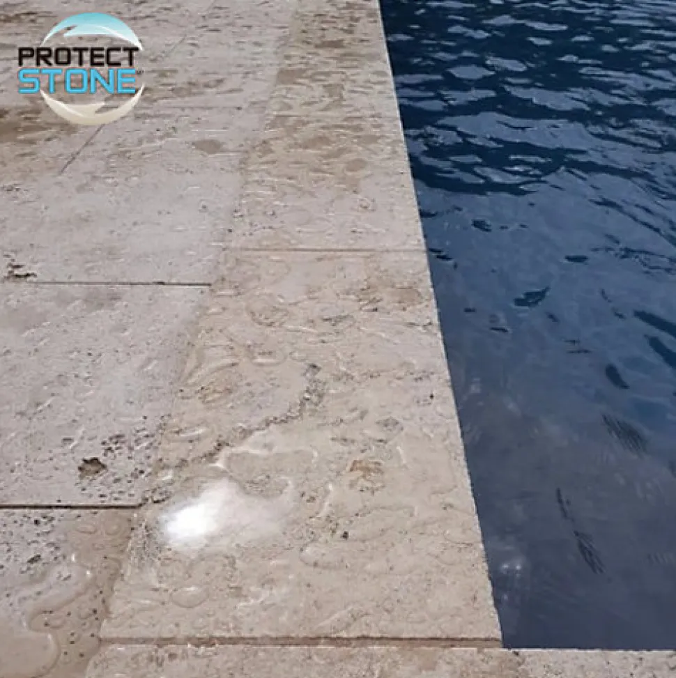 Hydrofuge Travertin & Terrasse - Imperméabilisant Oléofuge Pierre Naturelle, Béton Protection Longue Durée Int/Ext 5L (100m²)