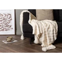 Jeté de canapé en acrylique Katlyn 130x170 cm