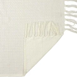 Jeté de canapé en coton gaufré 170x250 cm Ivoire
