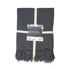Jeté de canapé gaufré 170x250 cm anthracite