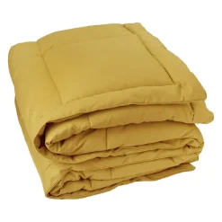 Jeté de lit - Effet duvet (160x240 cm - Jaune Ocre)