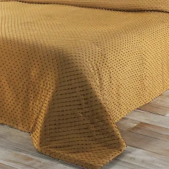 Jeté de lit à petits pompons (230x250 cm - Cuivre)