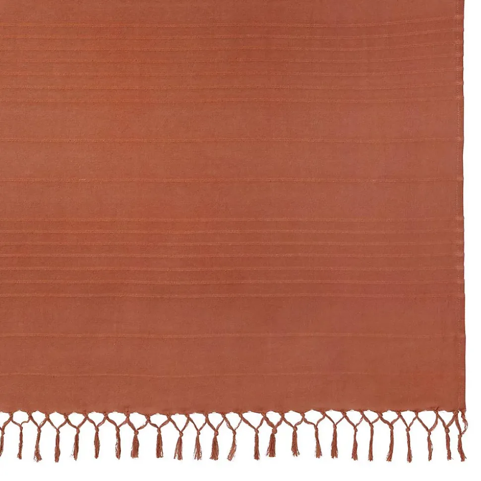 Jeté de lit Anjali 220x160 terracotta en coton - Atmosphera