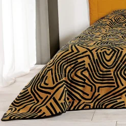 Jeté de lit avec des impressions ethniques (240x260 cm - Orange)