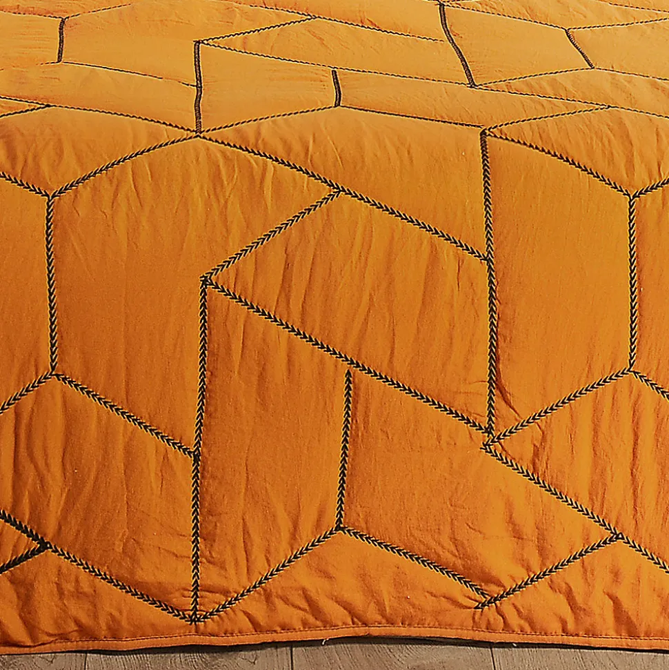 Jeté de lit Calisson (250x260 cm - Orange)