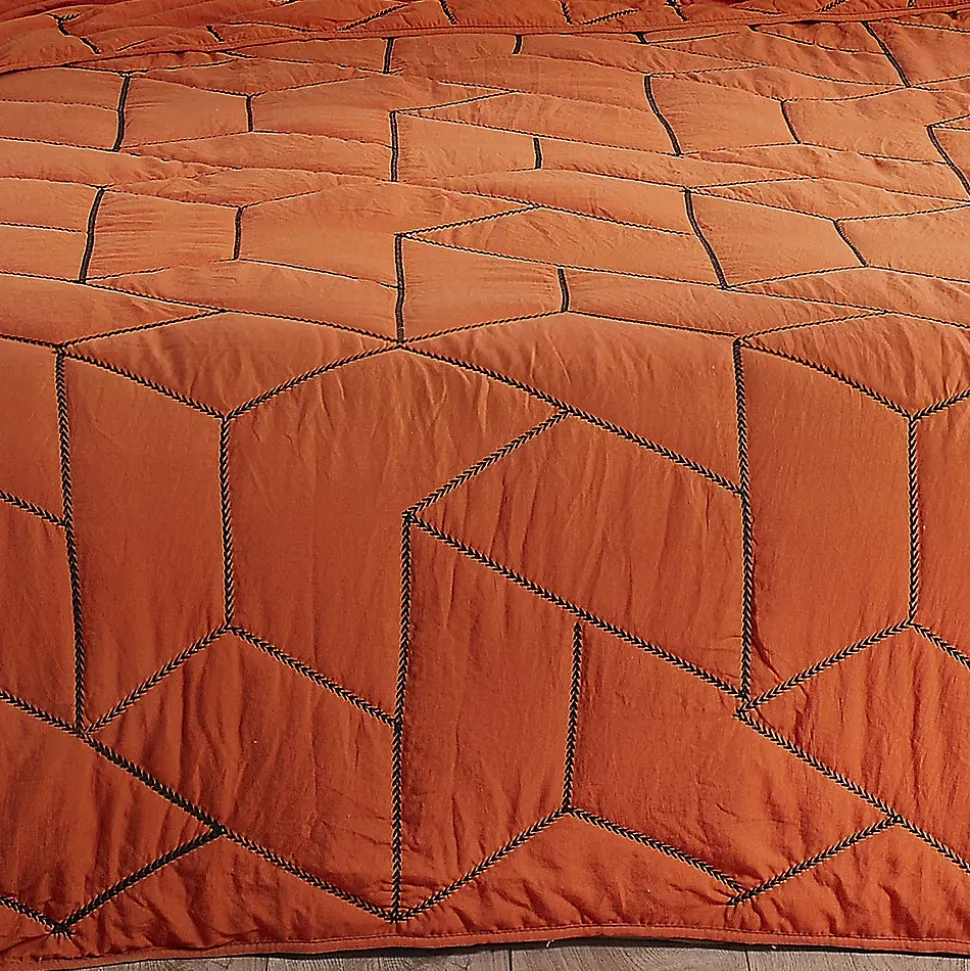 Jeté de lit Calisson (150x200 cm - Rouge Orangé)