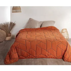 Jeté de lit Calisson (150x200 cm - Rouge Orangé)
