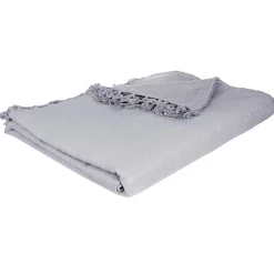 Jeté de lit en coton - gris clair 230x250 cm - Atmosphera