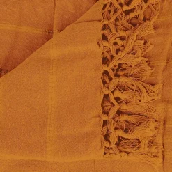 Jeté de lit en coton - jaune moutarde 160x220 cm - Atmosphera