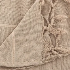 Jeté de lit en coton - lin 230x250 cm - Atmosphera