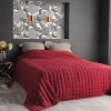 Jeté de lit matelassé et uni (230x250 cm - Rouge)