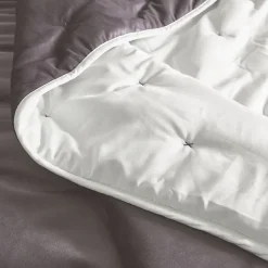 Jeté de lit réversible en velours et microfibre (150x200 cm - Argent)